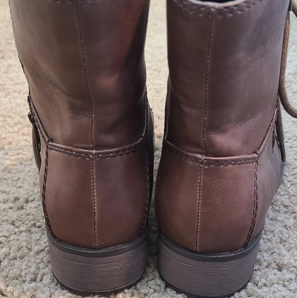 Report combat boots. Brown, size 8. Worn 1 time - Picture 4 of 8